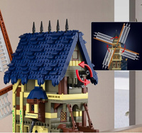 Wiatrak kreatywny Zestaw klocków do budowy Mould King 10060 Średniowieczna Europa 1584 szt.