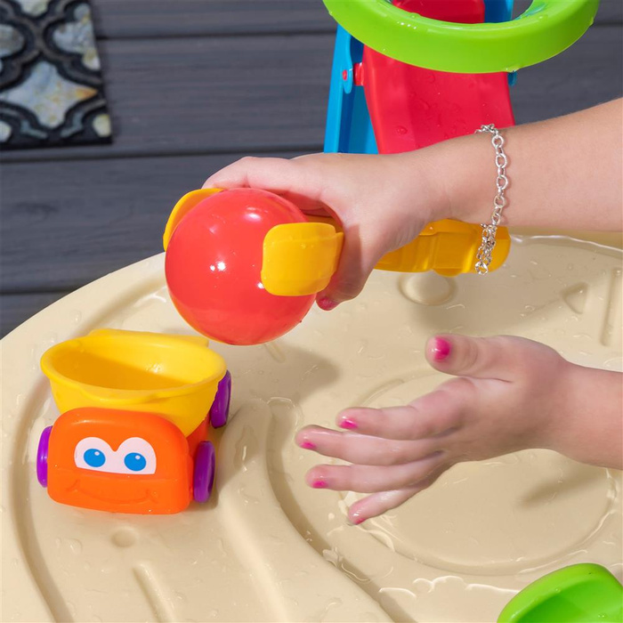 Dwupiętrowy Plac budowy Stół wodny z akcesoriami 2w1 STEP2 400500 dla dzieci do kreatywnej zabawy