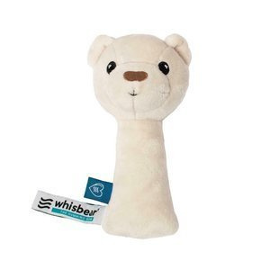 Grzechotka Miś - biały whisb22-Whisbear, zabawka dla niemowlaka