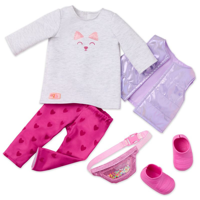 Lalka Estella 46cm i maskotka piesek Husky z akcesoriami Our Generation BD31707Z