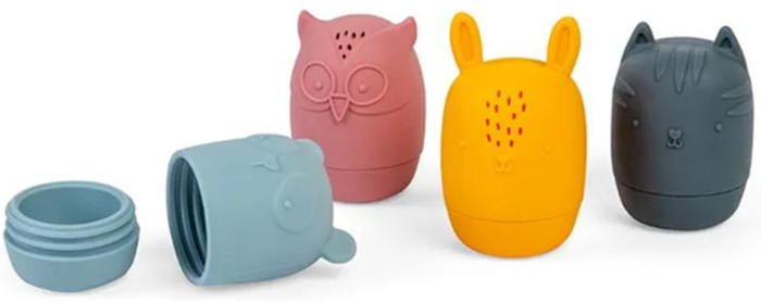 Zabawki do kąpieli psikawki Otwierane Zwierzątka Bigjigs 36018