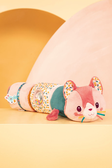 Wałek dźwiękowy 4-elementowy Kotka Jeanne Lilliputiens 83630 zabawki sensoryczne dla niemowląt i dzieci