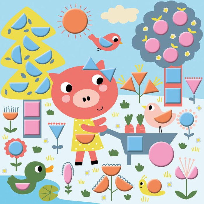 Zestaw kreatywny Naklejki geometryczne My arts crafts Janod J07740