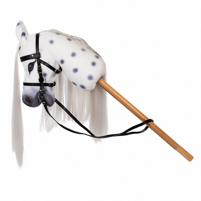 Hobby Horse Koń na kiju łaciaty z otwartą buzią Magic Astrup 84355