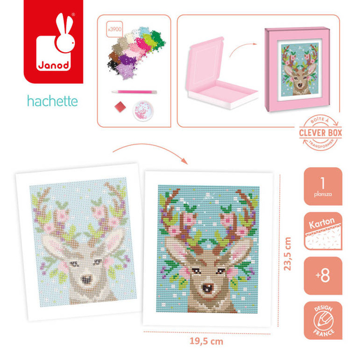 Zestaw kreatywny haft diamentowy Jeleń Janod J07948
