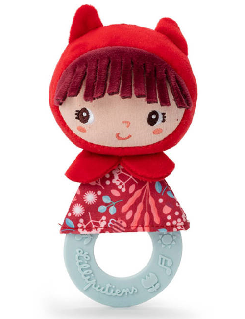 Grzechotka z silikonowym gryzakiem Czerwony Kapturek 83485 LILLIPUTIENS