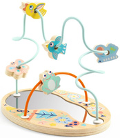 Drewniana zabawka wczesnorozwojowa Boby Loopi Djego DJ06141 pętla motoryczna z lustrem