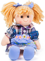 Szmaciana laleczka dla dzieci Karolina 34 cm Bigjigs BJD016