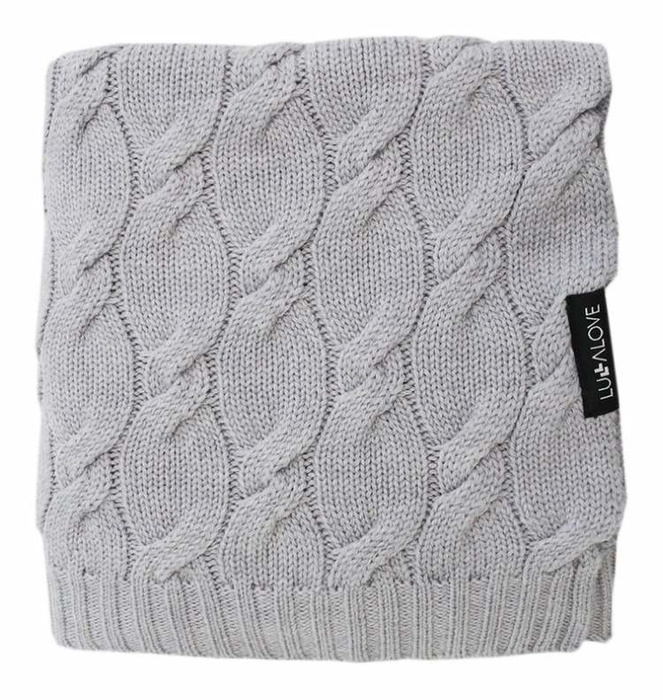 Kocyk z wełny Merino szary LL6647-Lullalove, wyprawka dla niemowlaka