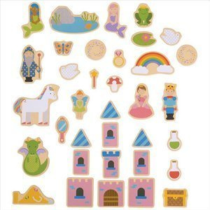 Magnesy dla dzieci Fantazja 35 sztuk BJ271- Bigjigs Toys, układanki magnetyczne