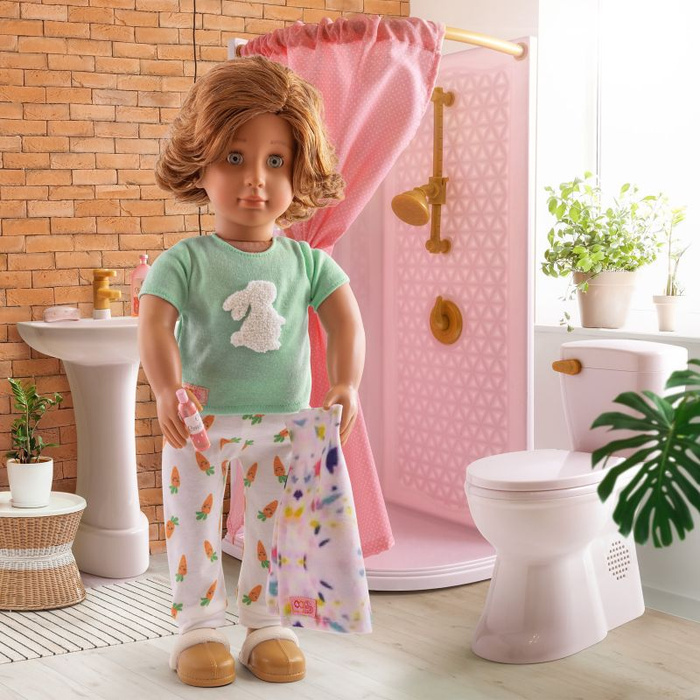 Łazienka z wyposażeniem zestaw mebli dla lalki Sweet Bathroom Our Generation BD35403Z