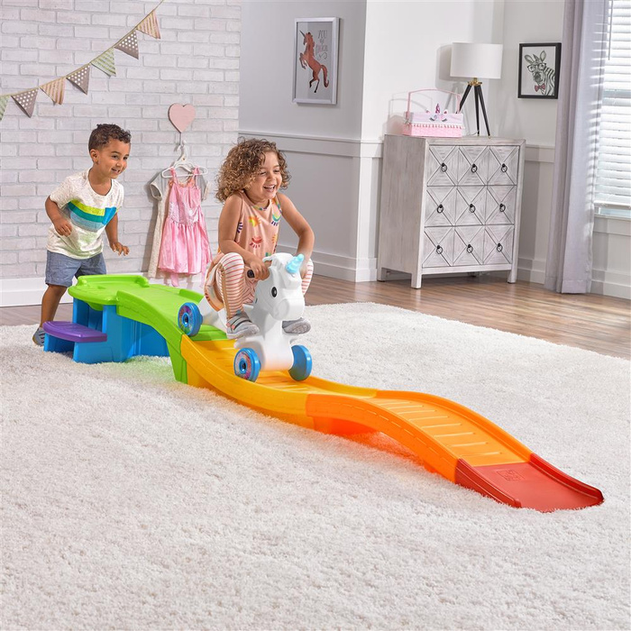 Kolejka Górska Step2 4937 Tor z jeździkiem Jednorożec Unicorn do bezpiecznych zjazdów dla dzieci