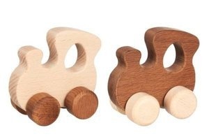 Zabawka do rączki Drewniana lokomotywa 55919-Goki Nature, zabawki dla dzieci