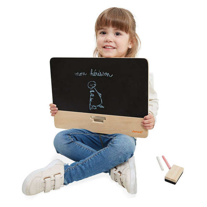 Tablica drewniana stołowa nablatowa z podpórką i akcesoriami Janod J09636