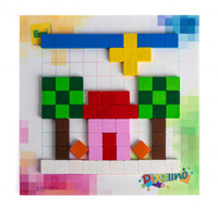 Drewniane klocki 100 szt układanka Pixelino Maxi Erzi 42292