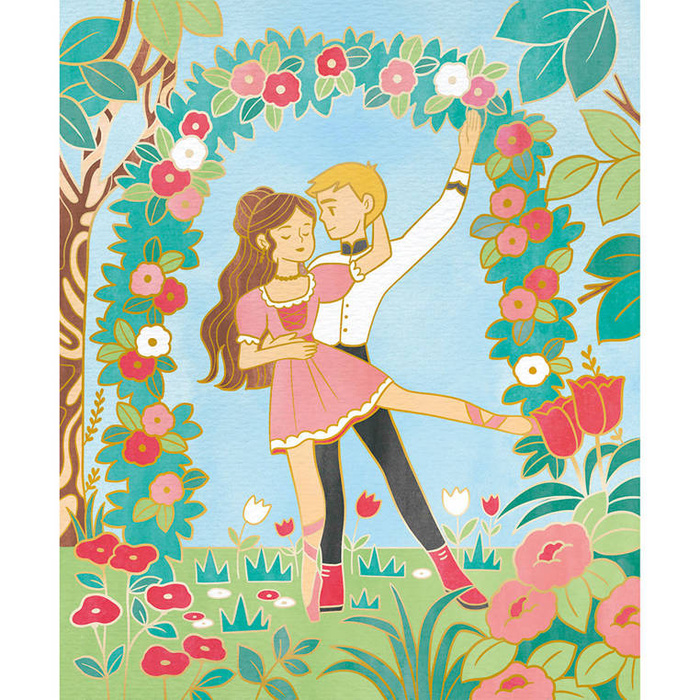 Zestaw kreatywny Złote kontury Tancerki Janod J07964