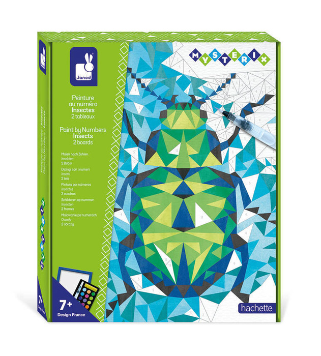 Zestaw kreatywny Malowanie po numerach 2 obrazy Owady Misterix J07980 Janod