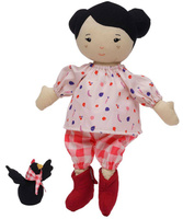 Lalka Nico i jej mały kurczak Playdate Friends 161200-Manhattan Toy, pluszaki dla dzieci