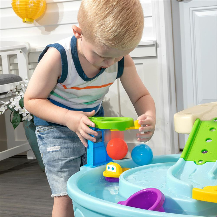 Dwupiętrowy Plac budowy Stół wodny z akcesoriami 2w1 STEP2 400500 dla dzieci do kreatywnej zabawy