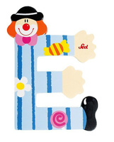 Głoska Clown "E", 81741-Sevi, nauka literek dla dzieci, alfabet