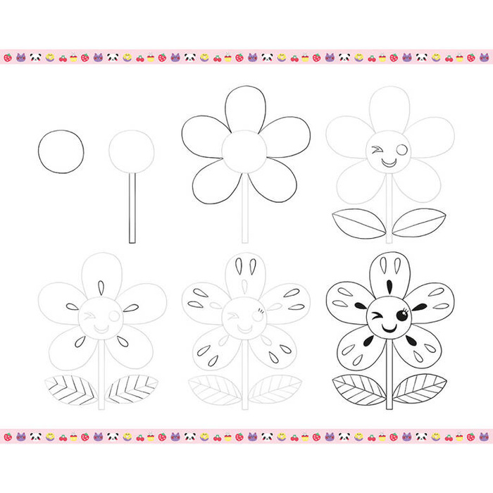 Zestaw kreatywny Rysowanie krok po kroku Modele kawaii 20 rysunków J09156 Janod