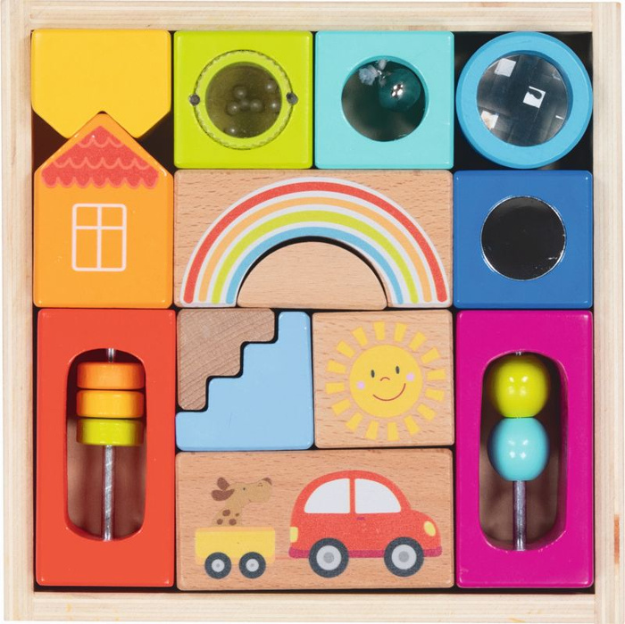 Drewniane klocki sensoryczne dla dzieci Goki 58346