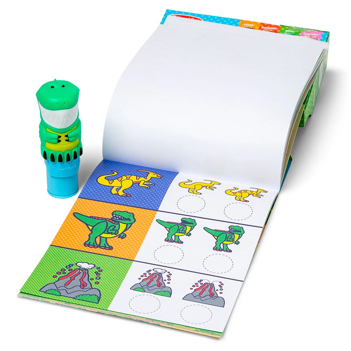 Sticker Wow stempel z naklejkami Dinozaur 32012 Melissa & Doug książeczka z naklejkami