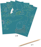 Wydrapywanka Zaczarowany staw  DJ09716-Djeco, zestaw artystyczny dla dzieci