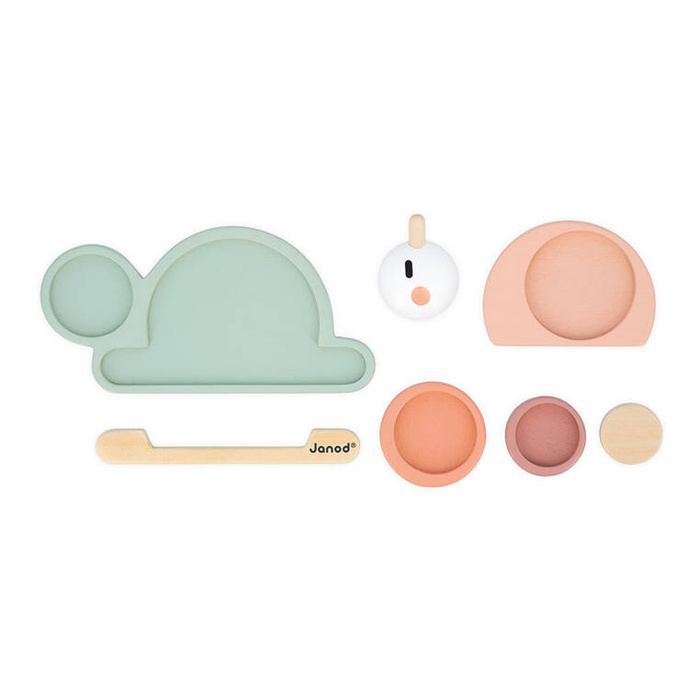 Drewniana układanka sensoryczna zmysł dotyku Ślimak Sweet Cocoon J04052 Janod