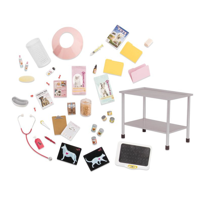 Lecznica weterynaryjna z wyposażeniem Healthy Paws Vet Clinic Our Generation BD35140Z