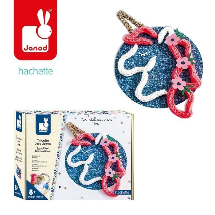 Zestaw kreatywny Dzierganie Jednorożec 8+, Janod J07911