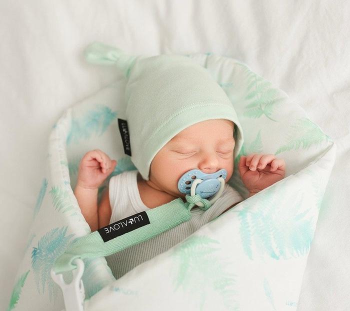 Rożek niemowlęcy Paprocie mięta LL0720-Lullalove, wyprawka dla noworodka