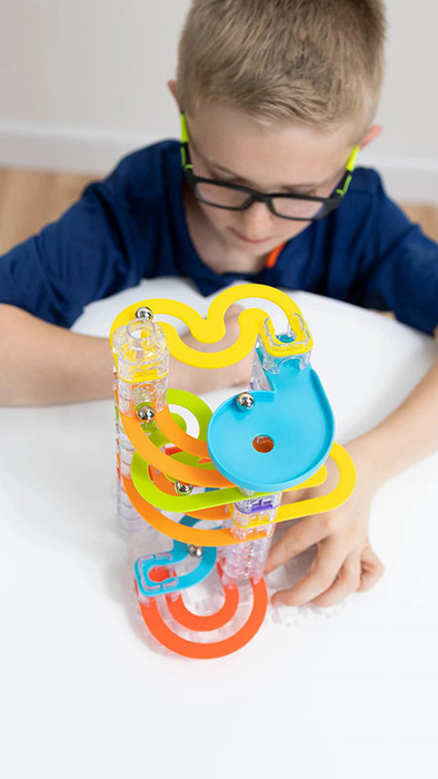 Kulodrom Trestle Tracks Zestaw Konstruktorski Fat Brain Toys FA313-2 labirynt dla kulek