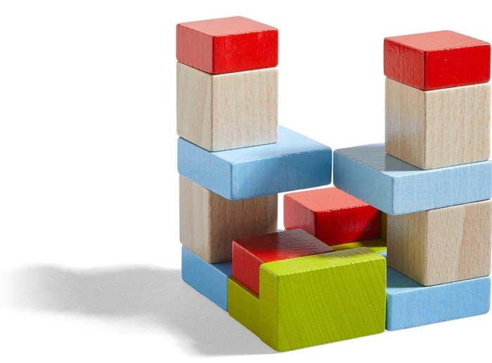 Drewniana układanka i klocki dla dzieci Cztery na cztery 3D HB305455-Haba, gry zręcznościowe