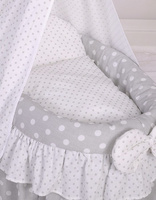 Kosz Mojżesza dla lalek Grey dot 2159583-My Sweet Baby, zabawki dla dziewczynek