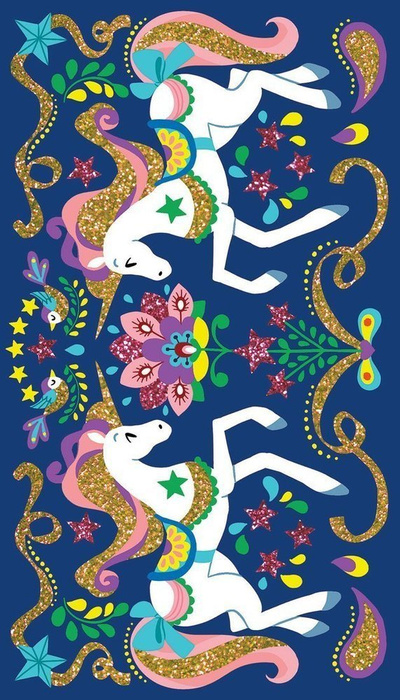 Zestaw kreatywny Magiczny brokat Jednorożce 7+, Janod J07883