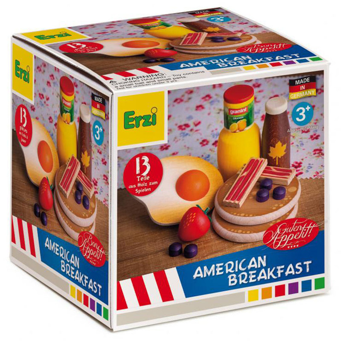 Amerykańskie śniadanie zestaw do zabawy w gotowanie 13 elementów Erzi 28150