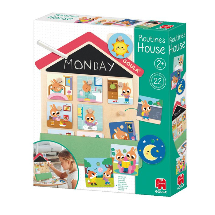 Edukacyjny domek do planowania dnia Routines House Goula 1110700211 drewniane zabawki dla dzieci