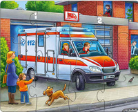 Puzzle dla dzieci Służby Mundurowe 3w1 HB302759-Haba, puzzle tekturowe