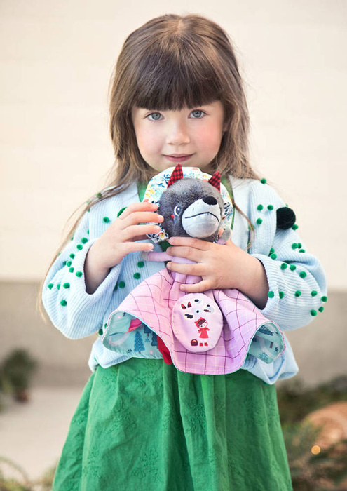 Pacynka na rękę 3w1 Czerwony Kapturek babcia lub wilk 83411 Lilliputiens