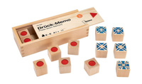 Kostki drewniane, nacisk-pamięć, 210013-Pilch, zabawki edukacyjne