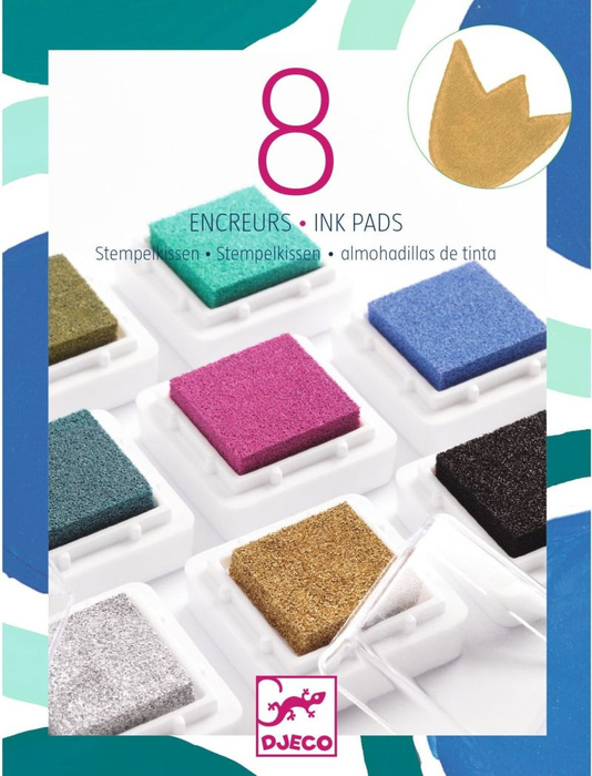 Zestaw poduszeczek z tuszami do pieczątek CHIC Djeco DJ09799