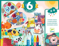 Zestaw artystyczny 6 w 1 Zwierzęta i ich domki Djeco DJ09293