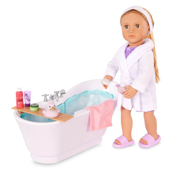 Wanna z akcesoriami i odgłosami kąpielowymi dla lalki Bubbly Bathtime Our Generation BD35420Z