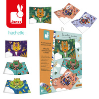 Zestaw kreatywny Przestrzenne kartki pop-up 3D Zwierzęta 6+ J07987-Janod, zestaw artystyczny