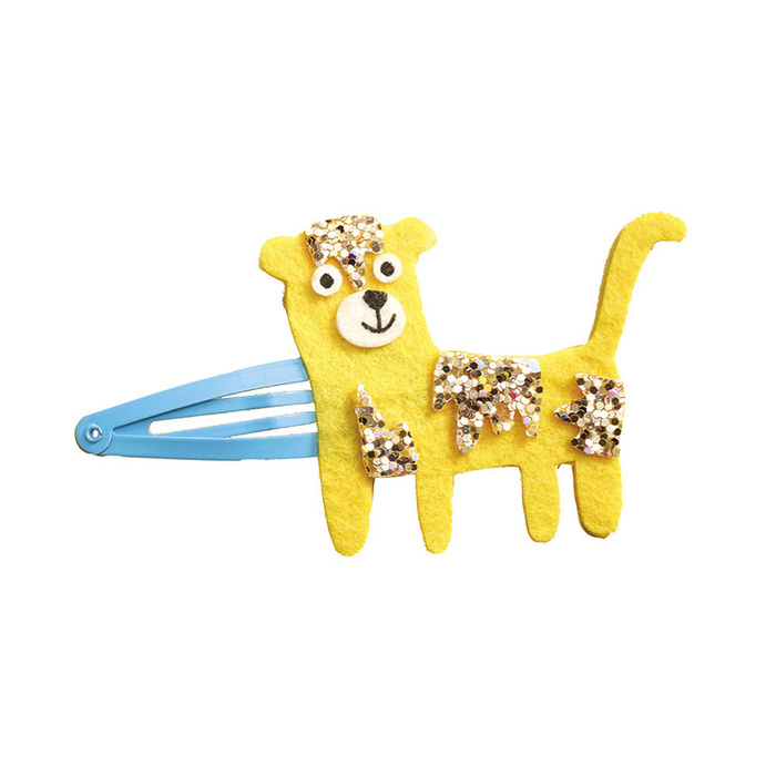 Zestaw kreatywny do tworzenia biżuterii Brokatowe spinki do włosów Egzotyczne zwierzęta Janod J09178