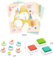 Zestaw artystyczny malowanie stempelkami Zwierzęta Djeco DJ09953