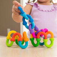Półokrągłe klocki silikonowe Plip Links Fat Brain Toys FA490-1 klocki dla dzieci