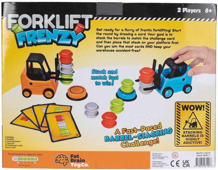 Gra zręcznościowa dla dzieci Wyścig Wózków Widłowych Forklift Frenzy Fat Brain Toys FA347-1