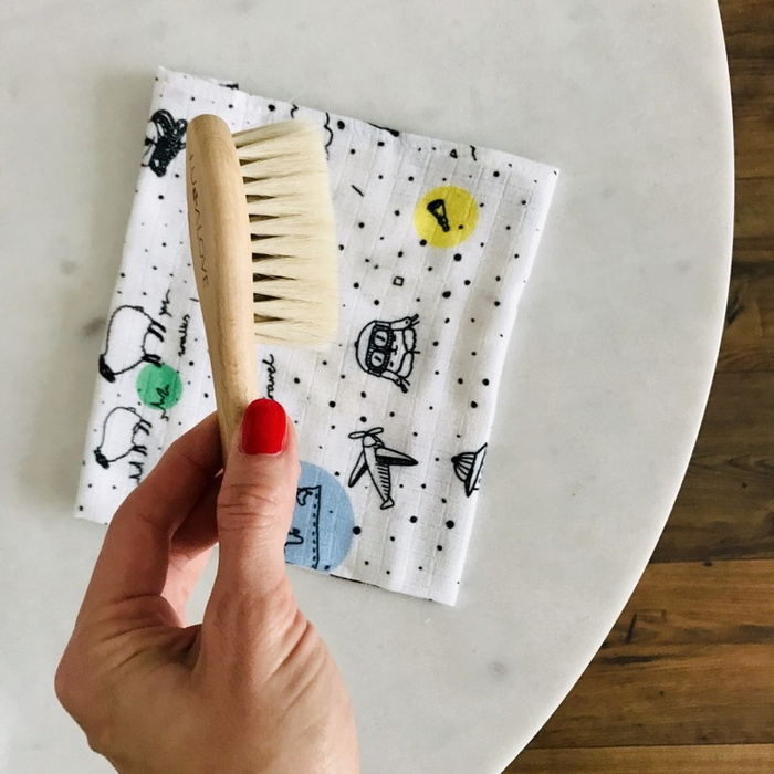 Szczotka z koziego włosia Podróżnik LL5466-Lullalove, wyprawka dla niemowlaka